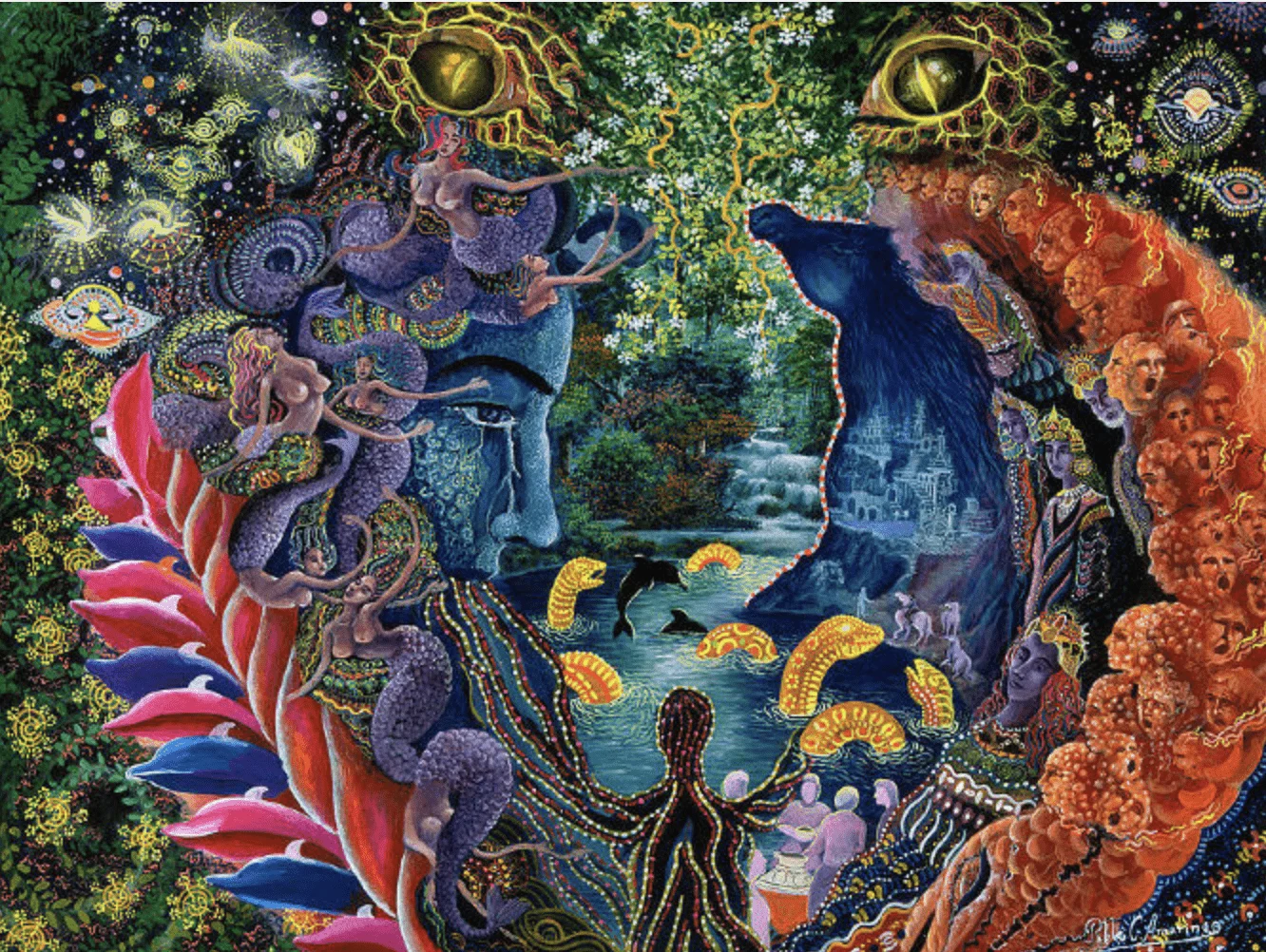Sacred plant medicine vision art