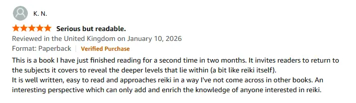 Amazon review for Touching Silence